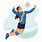 Girl Spiking Volleyball Clip Art