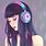 Girl with Headphones Art Anime