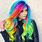 Girl with Rainbow Hair