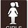 Girls Bathroom Sign