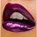 Glossy Purple Lipstick