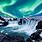 Godafoss Iceland Aurora Wallpaper