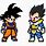 Goku vs Vegeta Pixel Art