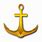 Gold Anchor PNG