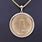 Gold Coin Pendant with Diamonds