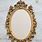 Gold Frame Oval Mirror