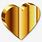 Gold Heart Emoji