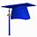 Graduation Cap with Blue Tassel