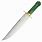 Green Handle Bowie Knife