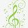 Green Musical Notes