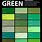 Green Shades Color Chart
