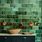 Green Wall Tiles Kitchen