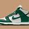 Green and White Nike Shoes