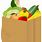 Grocery Bag with Food Clip Art