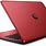 HP Laptop Red Color