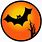 Halloween Bat Moon Clip Art