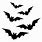 Halloween Bats White