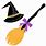Halloween Witch Broom Clip Art