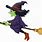 Halloween Witch On Broom
