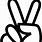 Hand Peace Sign Graphic