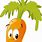 Happy Carrot Clip Art