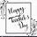 Happy Teachers Day Card Black and White