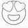 Heart Face Emoji Coloring Pages