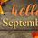 Hello September Fall