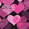 Hot Pink Hearts Wallpaper