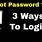 How to Log in a Computer without the Password