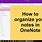 How to Organize OneNote