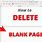 How to Remove Blank Page in Word Document