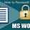 How to Unlock Microsoft Word Document