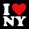 I Love NY with Gold Heart