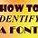 Identify a Font