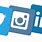 Instagram Facebook and LinkedIn Logo