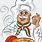 Italian Pizza Chef Cartoon