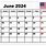 June 2024 Calendar with Holidays USA