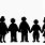 Kids Holding Hands Clip Art Black and White