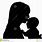 Kissing Baby Silhouette