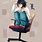 L Death Note Sitting in Chair