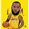LeBron James Lakers Cartoon