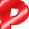 Letter P in Red