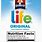 Life Cereal Nutrition Label