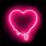 Light Neon Pink Heart