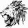 Lion Graphics Black and White