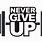 Logo Never Give Up Gym