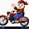 Man Riding Motorcycle Cartoon