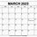 March 23 Calendar
