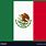 Mexico Flag Icon with Flowers